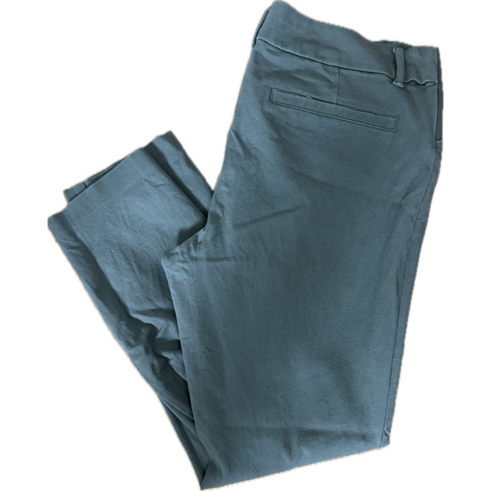 Olive Green Side Panel Maternity Pants Ankle Length